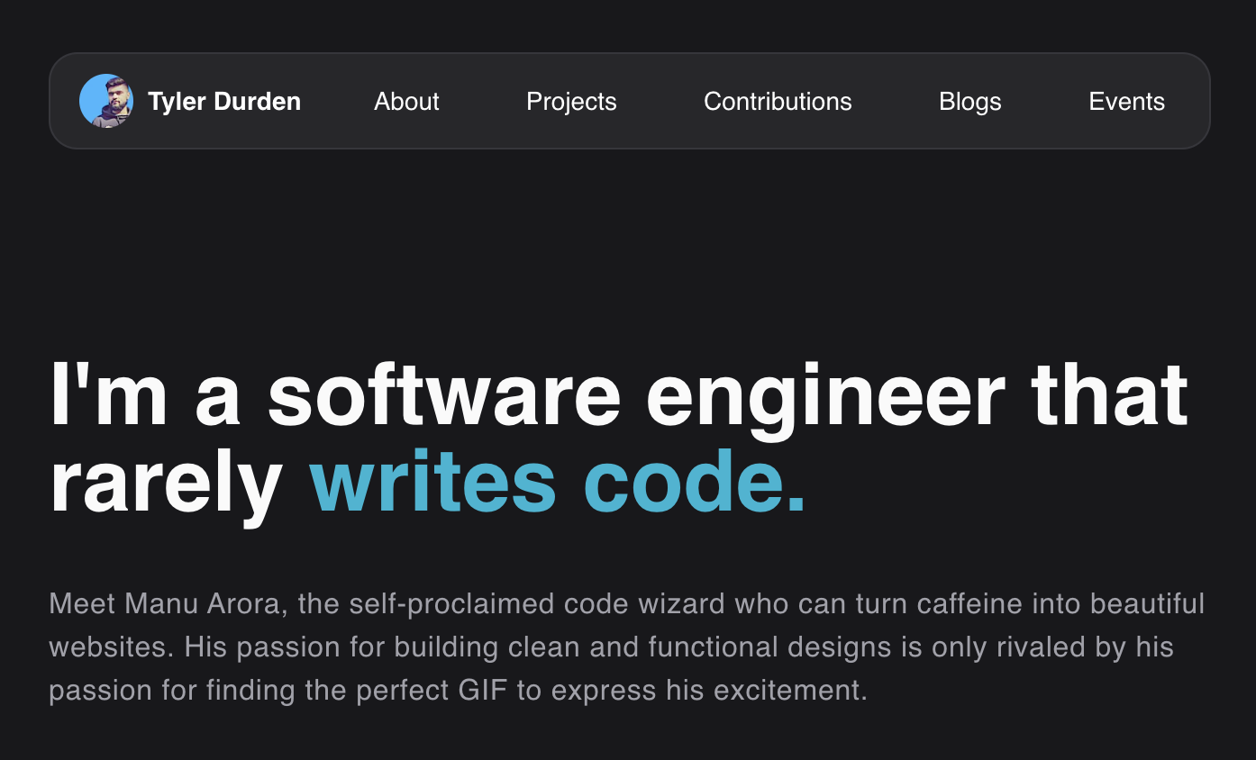 Devpro Tailwind Portfolio Template